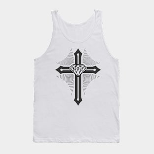 The cross of Christ and the diamond heart Tank Top